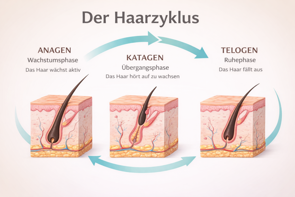 Haarzyklus für Laser Haarentfernung Haarentfernung mit Diodenlaser